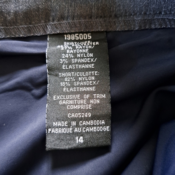 ❤️ S.C.& Co. Pull On Skort Grey Stretch Skirt Women's Various Sizes New - Picture 6 of 9